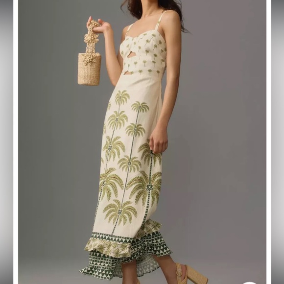 FARM RIO RUFFLE MAXI DRESS - Picture 4 of 5